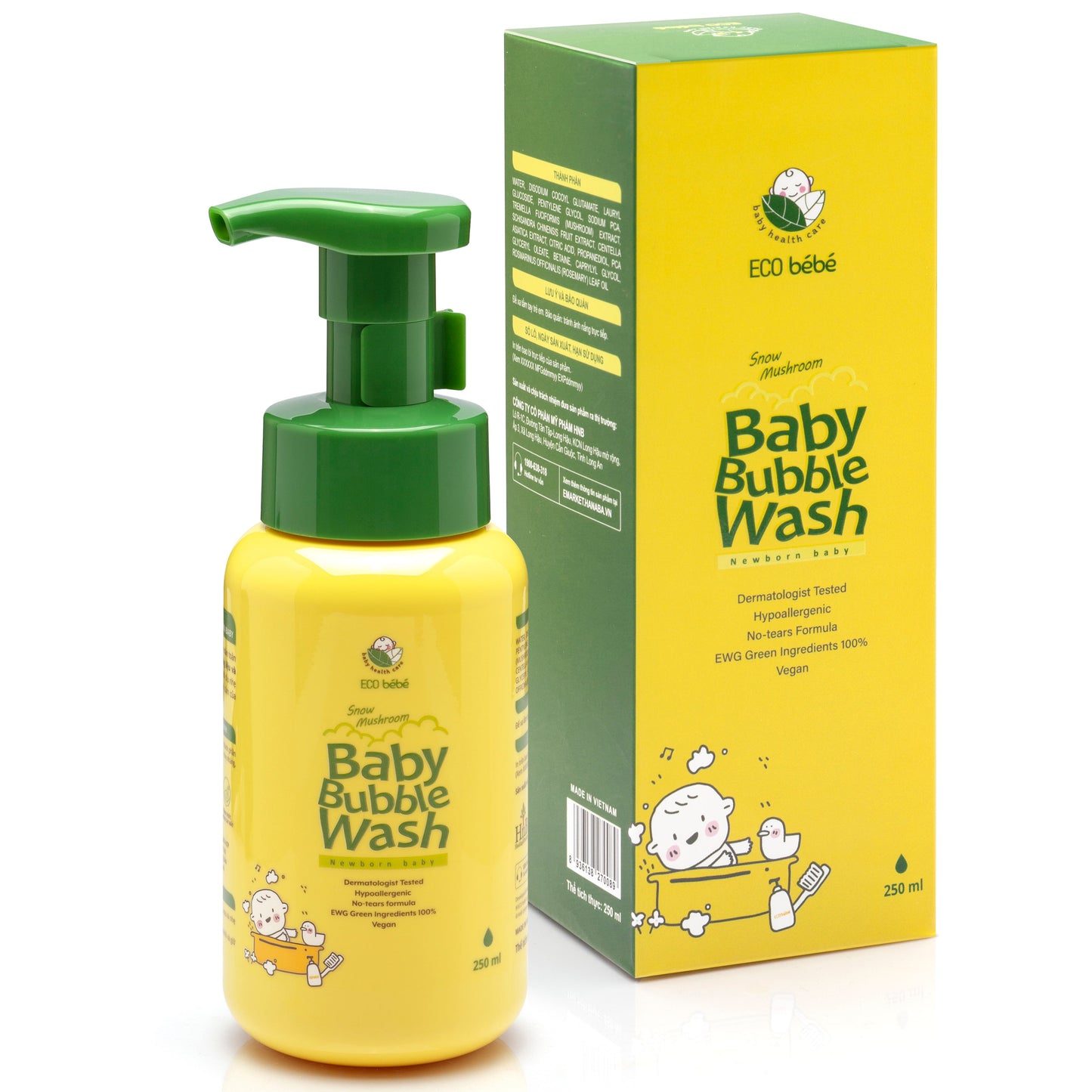 Bọt Tắm Gội Nấm Tuyết [ECO Bébé Snow Mushroom Baby Bubble Wash]