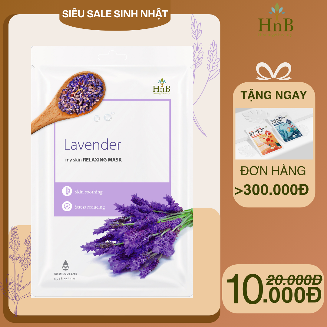 [SIÊU SALE SINH NHẬT] Mặt nạ dưỡng da Hoa Oải Hương [HNB My Skin Relaxing Mask - Lavender]