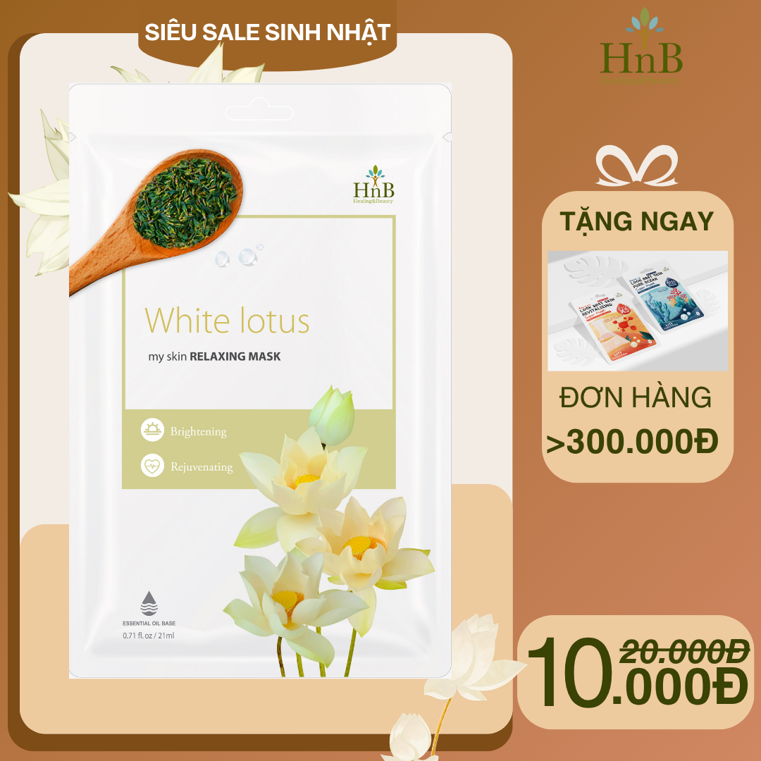 Mặt nạ dưỡng da Hoa Sen Trắng [HNB My Skin Relaxing Mask - White Lotus]