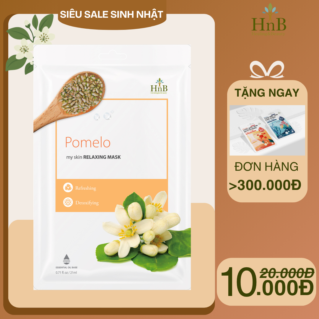 [SIÊU SALE SINH NHẬT] Mặt nạ dưỡng da Hoa Bưởi [HNB My Skin Relaxing Mask - Pomelo]