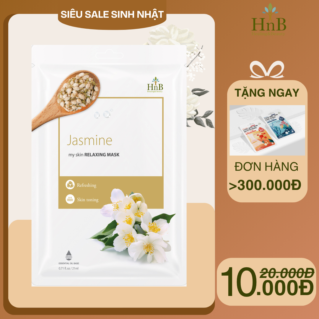 [SIÊU SALE SINH NHẬT] Mặt nạ dưỡng da Hoa Nhài [HNB My Skin Relaxing Mask - Jasmine]