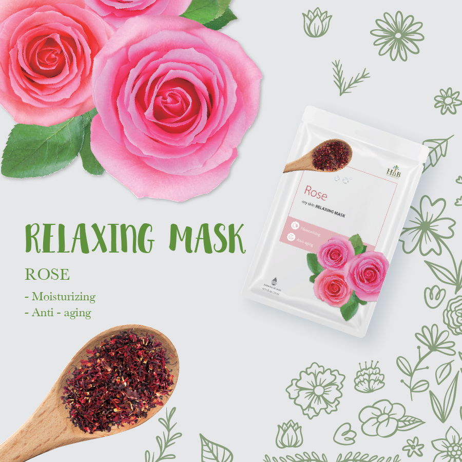Mặt nạ dưỡng da Hoa Hồng [HNB My Skin Relaxing Mask - Rose]