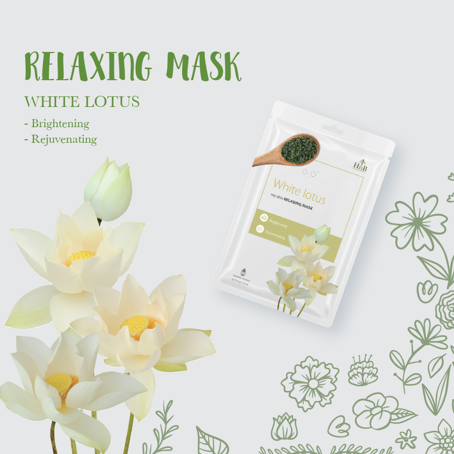 Mặt nạ dưỡng da Hoa Sen Trắng [HNB My Skin Relaxing Mask - White Lotus]