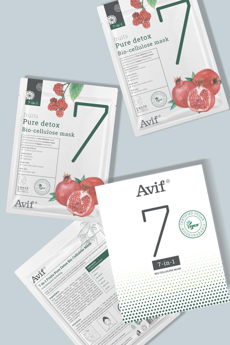 [Mua 1 Tặng 1] Mặt Nạ Nuôi Dưỡng Và Cấp Ẩm Da Chuyên Sâu [Avif 7-in-1 Fruit Pure Detox Bio-cellulose Mask]