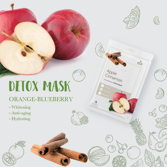 Mặt nạ dưỡng da Táo tươi & Quế [HNB My Healthy Skin Detox Mask - Apple Cinnamon]