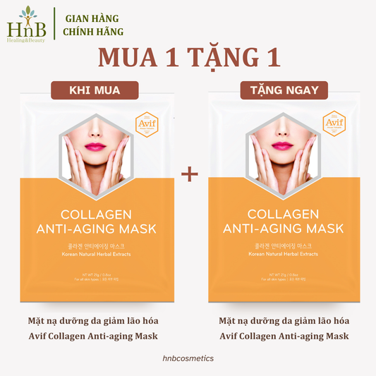 [Mua 1 Tặng 1] Mặt Nạ Dưỡng Da Giảm Lão Hóa - Avif Collagen Anti-Aging Mask