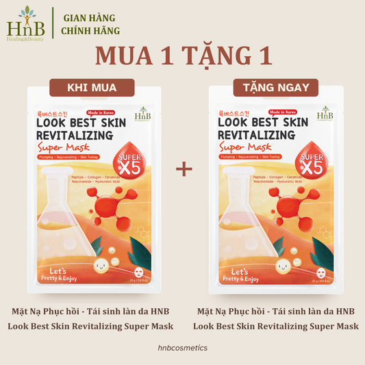 [MUA 1 TẶNG 1] Mặt nạ Phục hồi - Tái sinh làn da [HNB Look Best Skin Revitalizing Super Mask]
