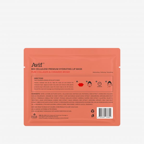 Set 10 miếng Mặt nạ dưỡng môi [Avif Bio Cellulose Premium Hydrating Lip Mask]