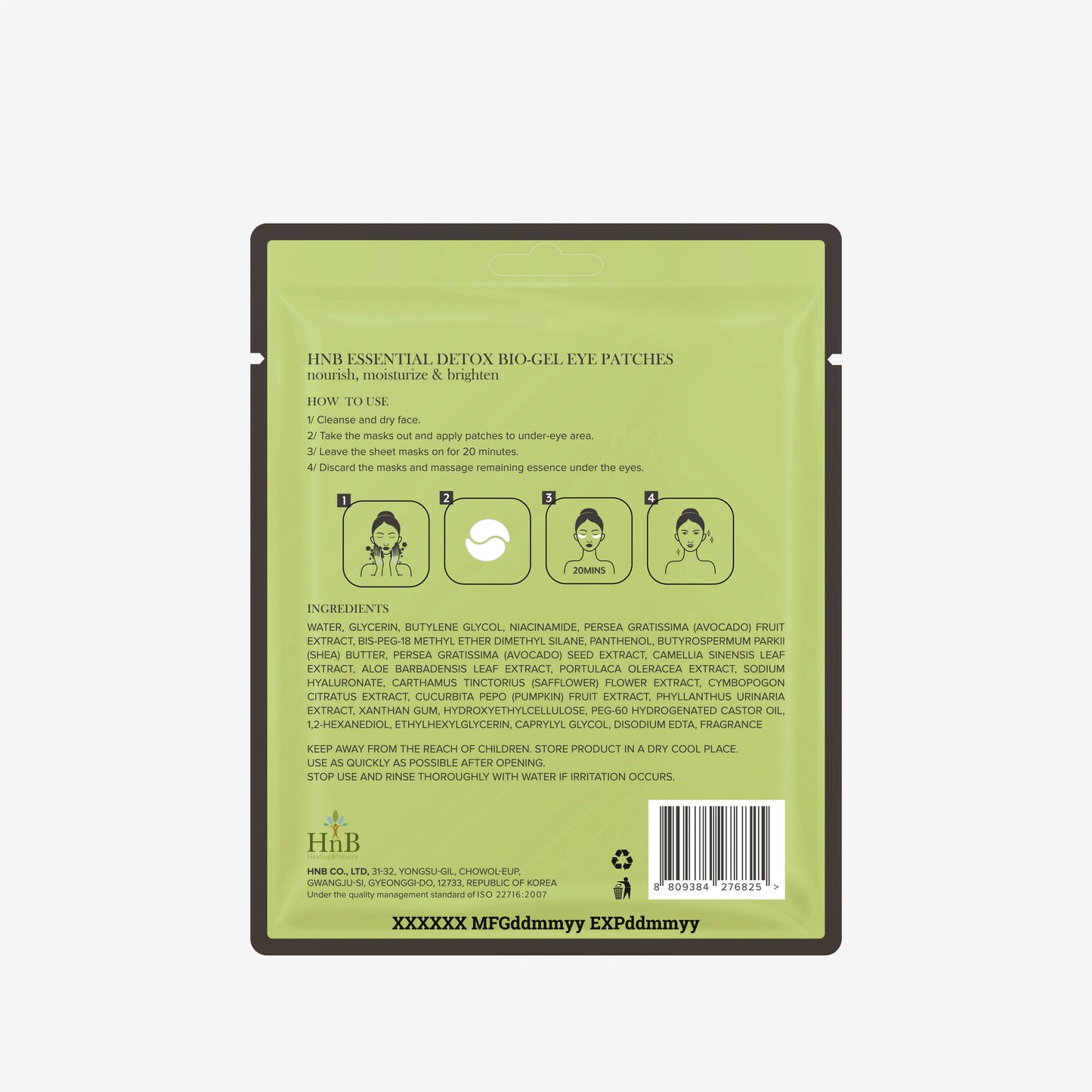 Set 10 miếng Mặt Nạ Dưỡng Da Vùng Mắt [HNB Essential Bio-Gel Detox Eye Patches]