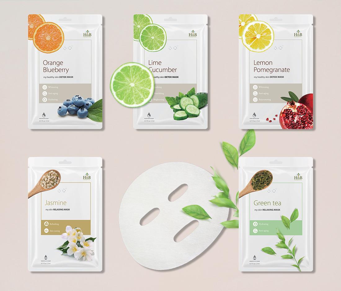 Set 12 Miếng Nạ Dưỡng Da [HNB My Healthy Skin Detox Mask & HNB My Skin Relaxing Mask]