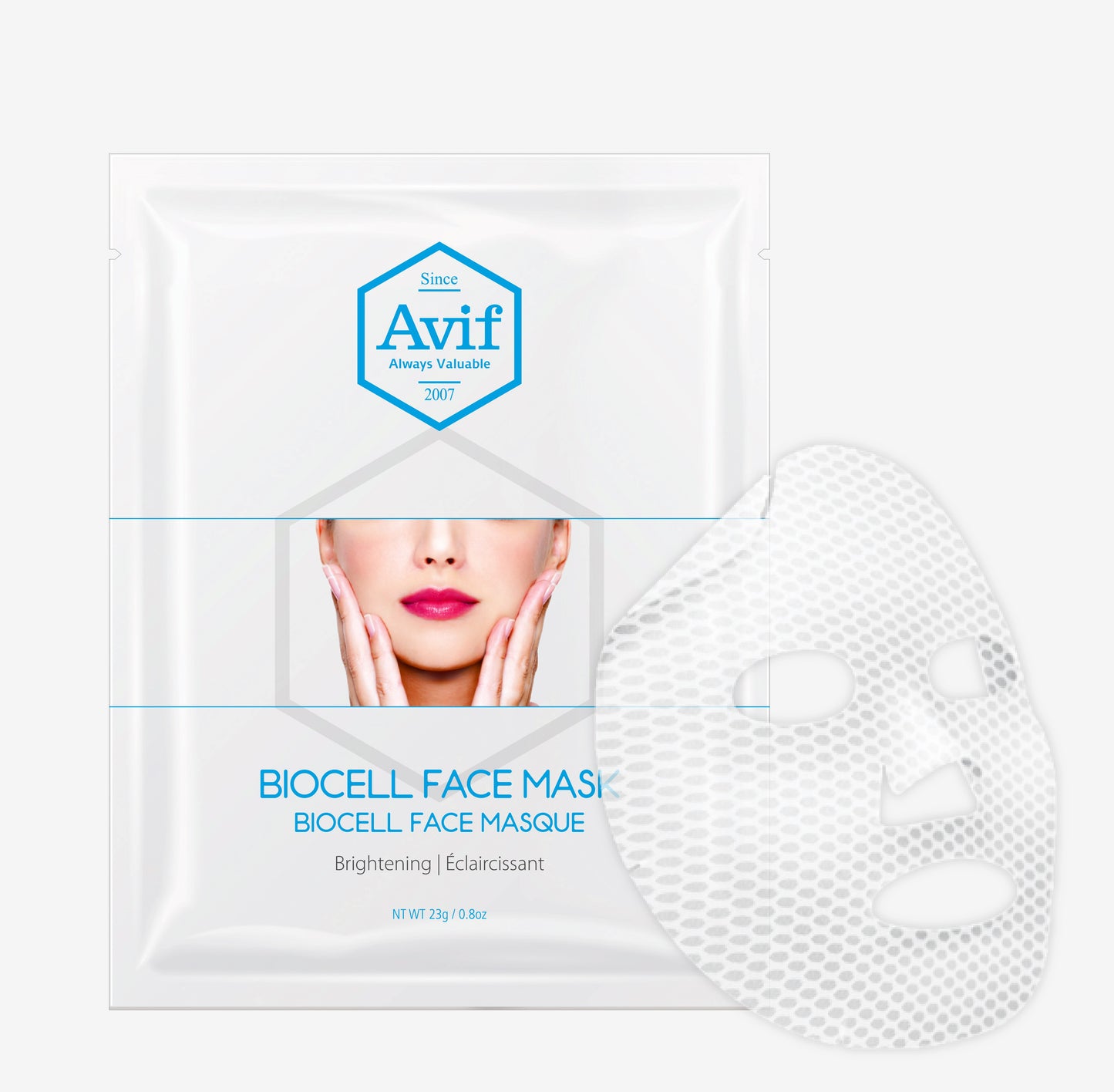 SIÊU SALE [MUA 10 TẶNG 10] Set 10 miếng mặt nạ Biocell dưỡng trắng da [Avif Biocell Face Mask Brightening]
