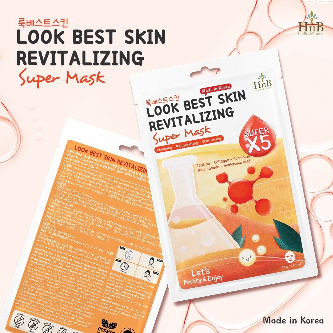 [MUA 1 TẶNG 1] Mặt nạ Phục hồi - Tái sinh làn da [HNB Look Best Skin Revitalizing Super Mask]
